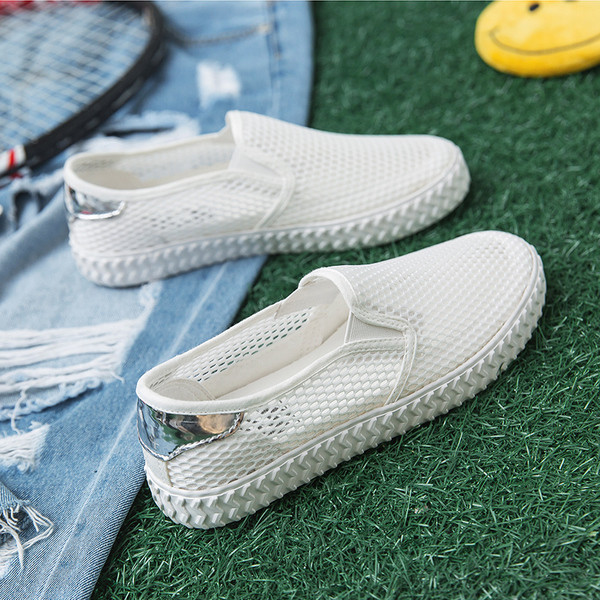 Дамски летни мокасини от мрежа в три цвята