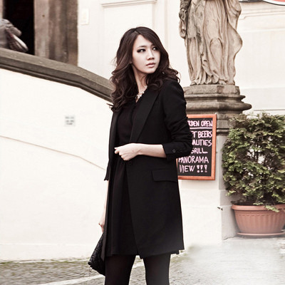 Модерно дамско сако дълъг модел в два цвята 