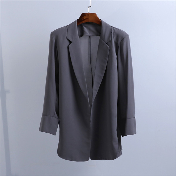 Стилно дамско сако с V-образна яка в четири цвята