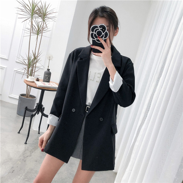 Geaca de dama moderna model retro cu nasturi de culoare neagra