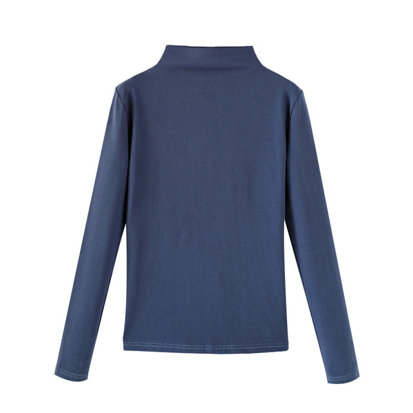 Bluză casual de damă cu guler în formă de O în diferite culori