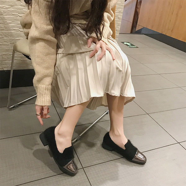 Mocasini moderni de dama in doua culori