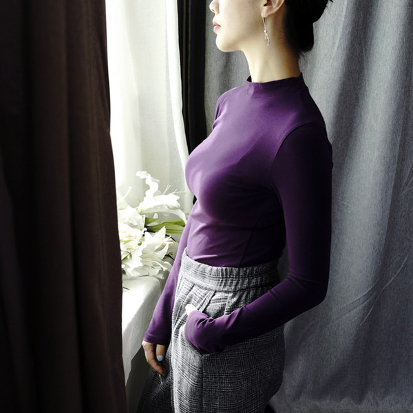 Bluză de damă subțire cu mâneci lungi în patru culori