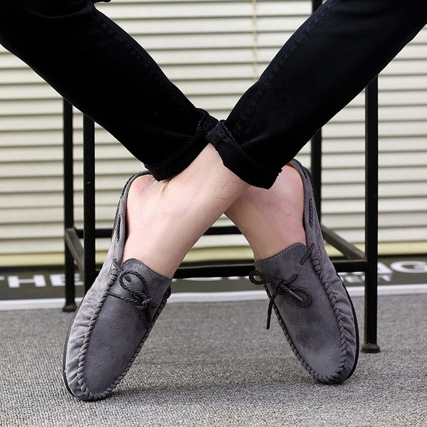 Ανδρικά μοντέρνα καθημερινά μοκασίνια με κορδόνια σε τρία χρώματα