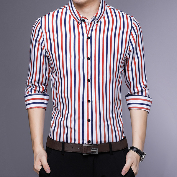 Ανδρικό  πουκάμισο με μακριά μανίκια σε διάφορα χρώματα