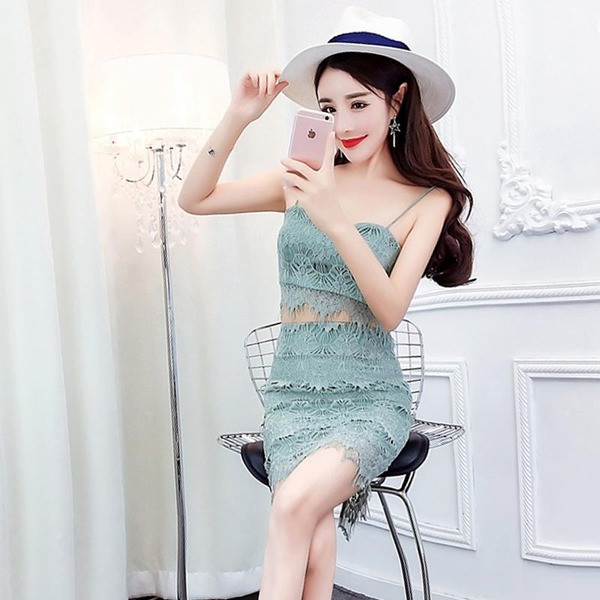 Set de dantelă de damă din două părți