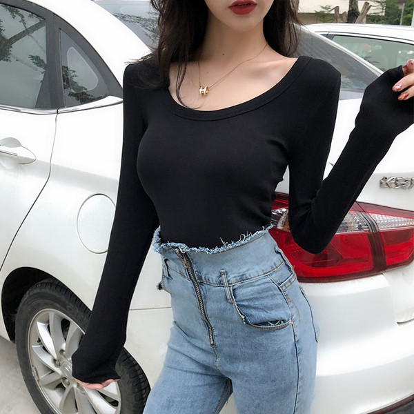 Γυναικεία καθαρισμένη μπλούζα σε τρία χρώματα