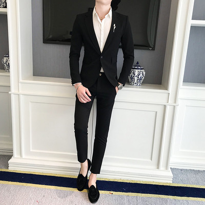 Елегантен мъжки костюм от две части в няколко цвята