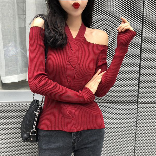 Modern női blúz nyitott vállú, különböző színekben