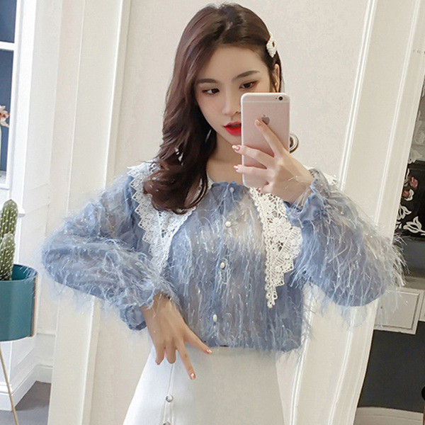 Modern női ing három színben és csipkével