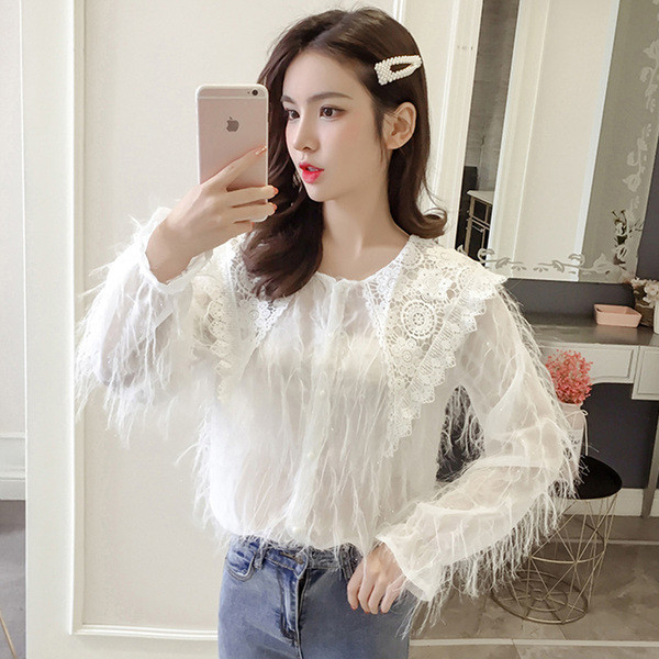 Modern női ing három színben és csipkével