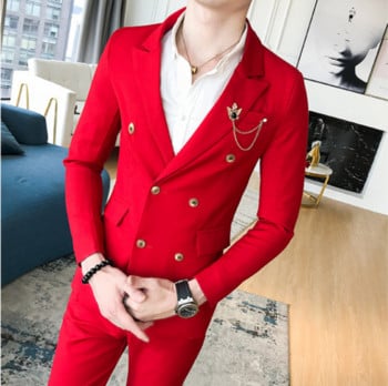 Κομψό ανδρικό κοστούμι σε διάφορα χρώματα σακάκι και παντελόνι