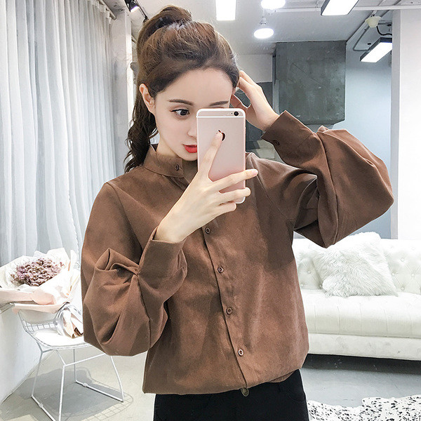 Modern női ing sima modell három színben, széles ujjakkal