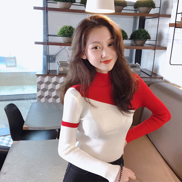 Női sima pulóver négy színben