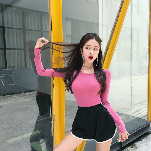 Bluza scurta dama sport-casual in doua culori