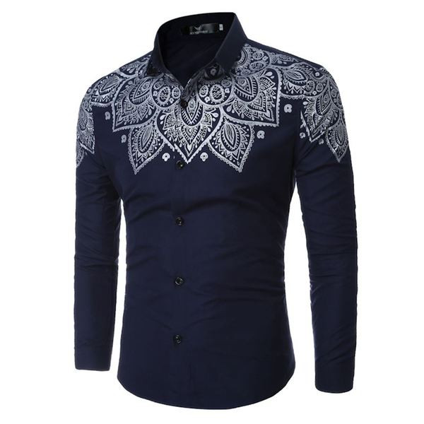 Stílusos férfi ing rátéttel, két színben