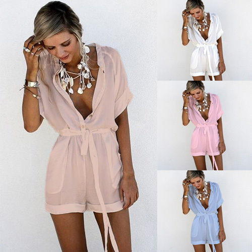 Μοντέρνα γυναικεία ολόσωμη φόρμα για το καλοκαίρι σε τέσσερα χρώματα