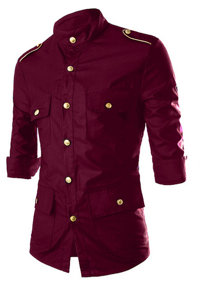 Modern, zsebes, 3/4-es ujjú férfi ing több színben