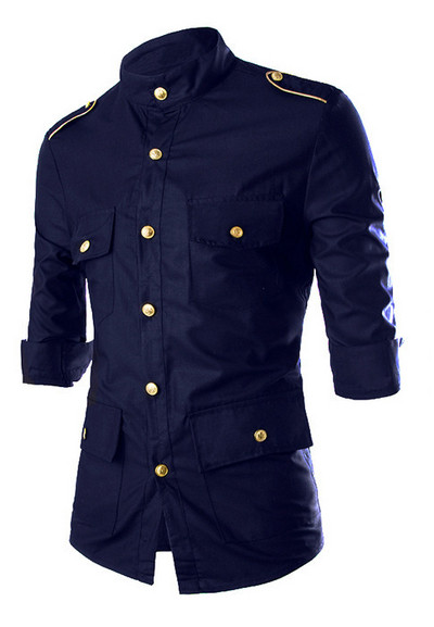 Modern, zsebes, 3/4-es ujjú férfi ing több színben