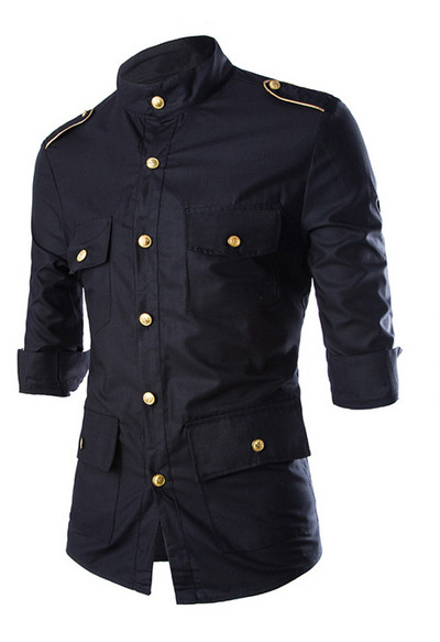 Modern, zsebes, 3/4-es ujjú férfi ing több színben