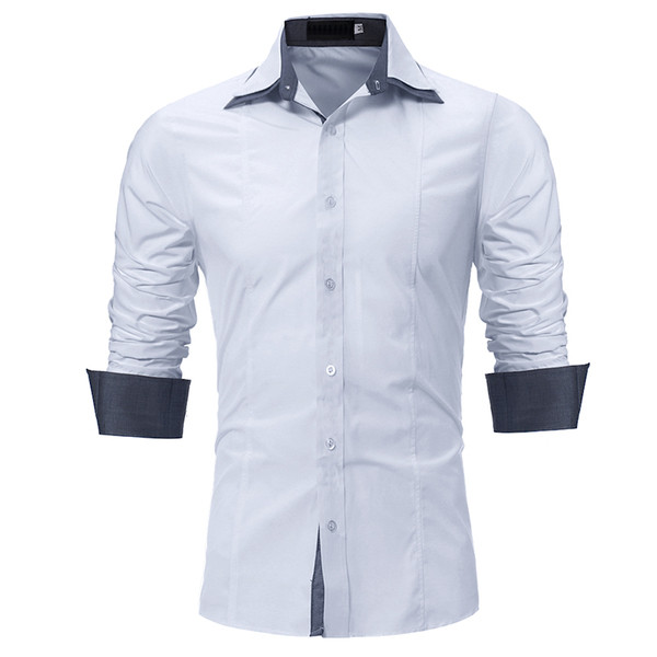 Stílusos férfi hosszú ujjú ing több színben