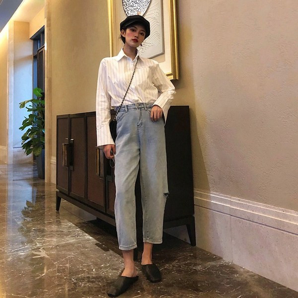 Alkalmi női ing fehér színben, hosszú ujjal