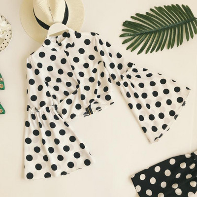 Modern női ing három színben pöttyökkel és Lotus ujjal