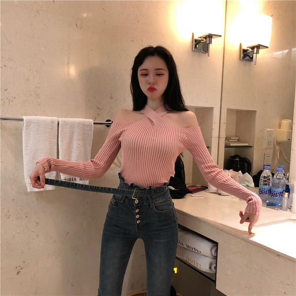 Μοντέρνα γυναικεία μπλούζα σε δύο χρώματα