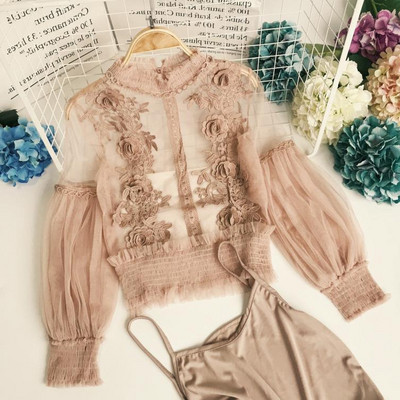 Modern női ing több színben, csipkével és hosszú ujjal