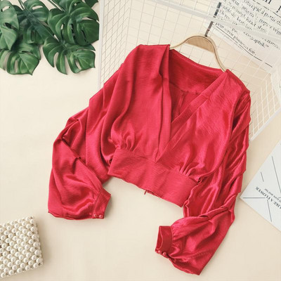 Modern női ing több színben V-nyakkal