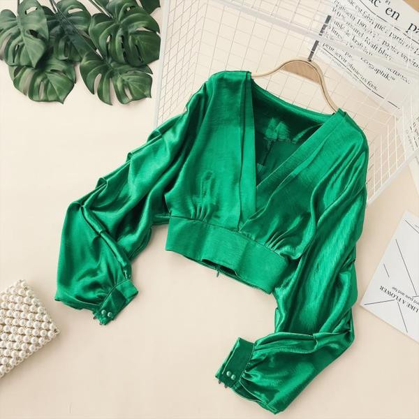 Modern női ing több színben V-nyakkal