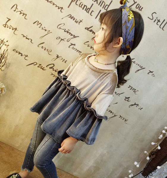 Modern gyerekblúz lányoknak két színben