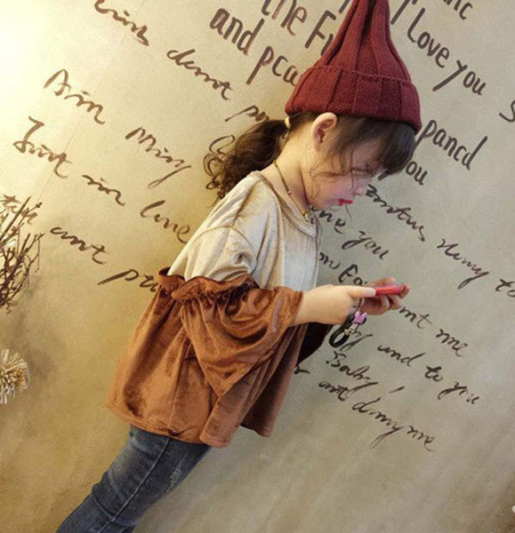 Modern gyerekblúz lányoknak két színben