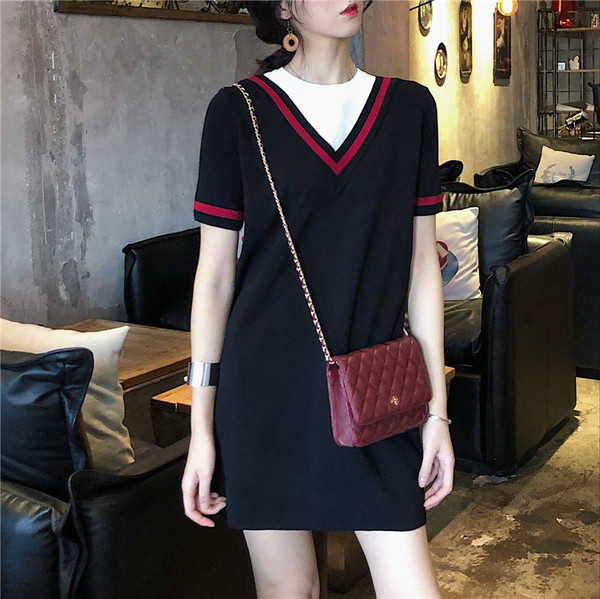 Foltos-alkalmi női ruha két színben