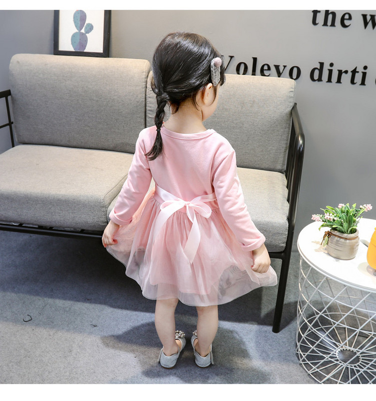 Stílusos gyerekruha hosszú ujjú rózsaszín és piros színben