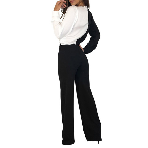 Modern női overall V-nyakkal, három színben