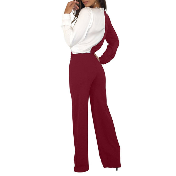 Modern női overall V-nyakkal, három színben