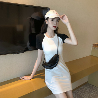 Lezser női letisztult ruha rövid ujjal, két színben