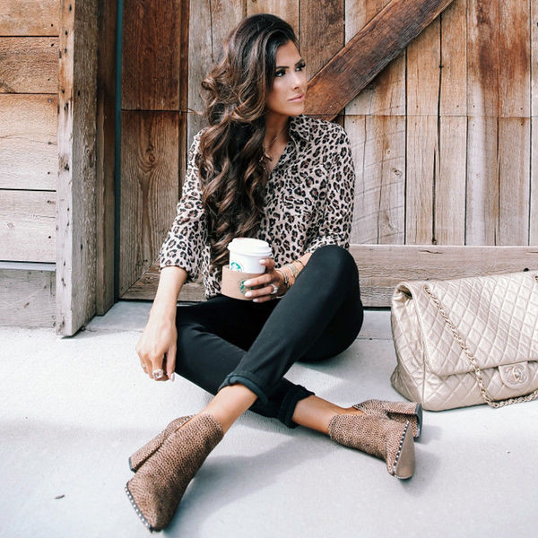 Stílusos női ing leopárd mintával, három színben
