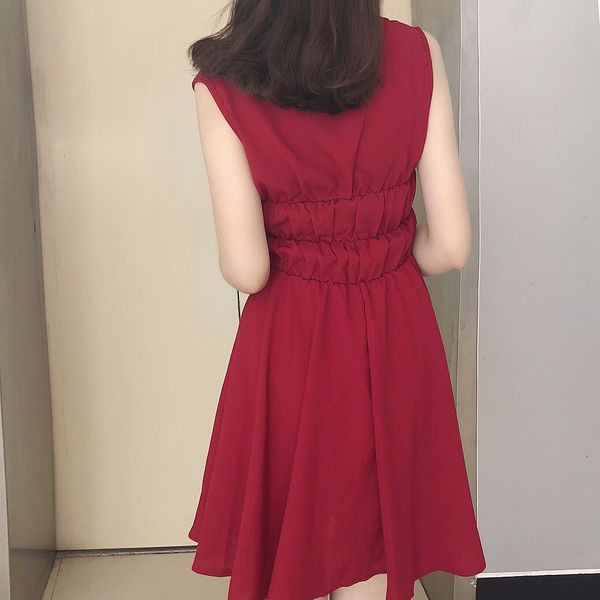 Alkalmi női nyári ruha piros színben