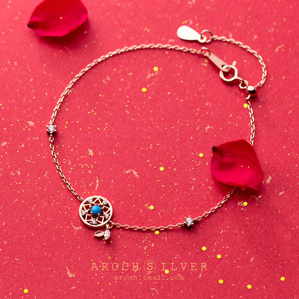 Γυναικείο βραχιόλι με μπλε πέτρα