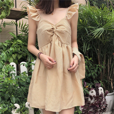 Alkalmi női ruha pántokkal, két színben