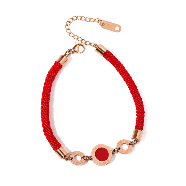 Μοντέρνο γυναικείο βραχιόλι σε κόκκινο χρώμα