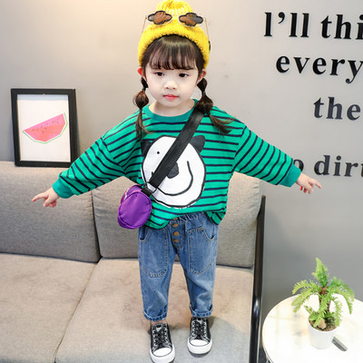 Gyerek blúz lányoknak hosszú ujjal, rátéttel, három színben