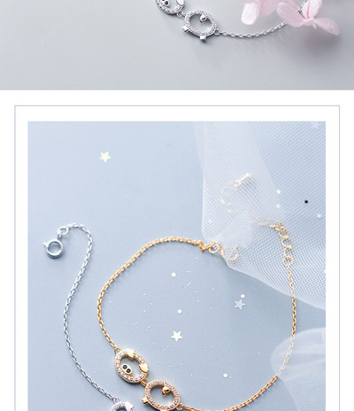 Finom női karkötő ezüst és arany színben