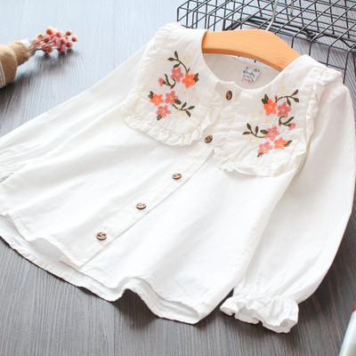 Modern gyereking lányoknak fehér hímzéssel