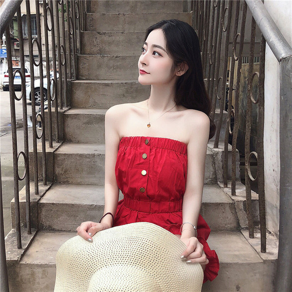 Modern női ujjatlan kombiné két színben