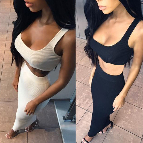 Modern női szett több színben, beleértve a felsőt és a szoknyát