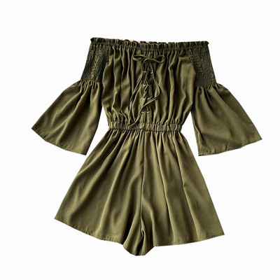 Stílusos női jumpsuit lótusz ujjakkal, több színben