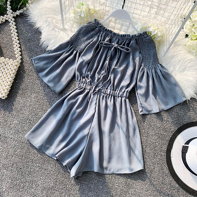 Stílusos női jumpsuit lótusz ujjakkal, több színben